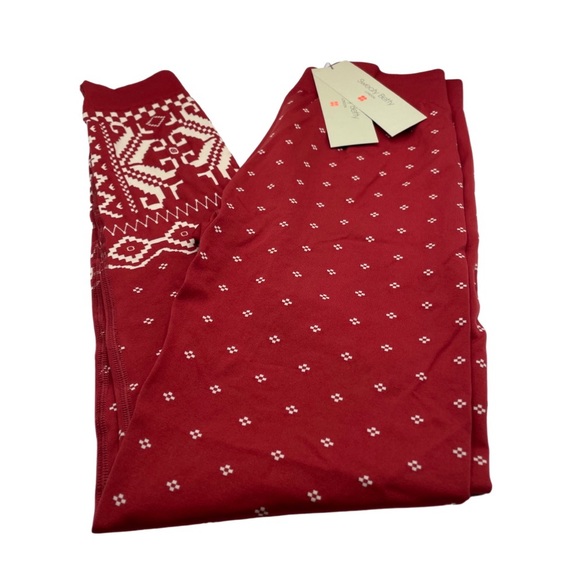 Sweaty Betty Base Layer Winter Festive Fair Isle Leggings - Picture 6 of 9